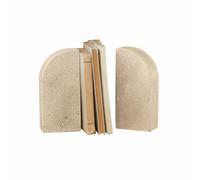 Loberon Coppia di fermalibri Caleneuve, Crema