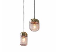 LOBERON Coppia di lampade a sospensione Jolivienne, rosa/argento