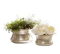 Loberon Coppia di vasi Riona, Argento Antico