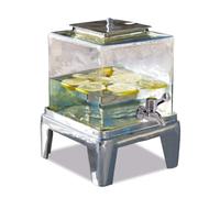 LOBERON Dispenser per bevande Osric, trasparente/argento |