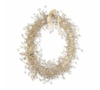Loberon Ebyin Ghirlanda - Eleganza Invernale - Preziose Perle Decorative, Argento