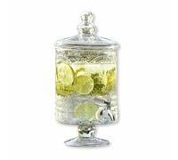 LOBERON LOBERON Dispenser di bevande Lys | Dispenser di bevande con rubinetto | Incisione artistica nel vetro | In vetro soffiato a bocca | Capacità ca. 2,5 litri, trasparente