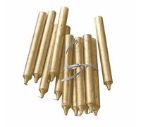 Loberon Lysarion Set di 20 Candele - Cera Interamente Colorata - Inodore, Dorato
