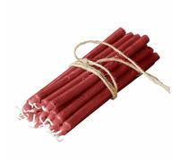 Loberon Lysarion Set di 20 Candele - Cera Interamente Colorata - Inodore, Rosso