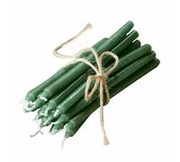 Loberon Lysarion Set di 20 Candele - Cera Interamente Colorata - Inodore, Verde