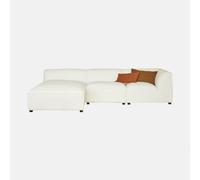 Loberon McLean Divano - Design Elegante e Senza Tempo - Rivestimento in Tessuto Morbido e Vellutato, Crema