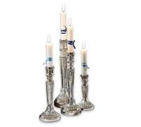Loberon Set di 4 portacandele Selby, Argento