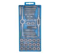 Loboo Idea 40 Pieces Tap and Die Set High Carbon Steel Thread Taps Dies Wrench Tool for Repairing Various Threaded Parts