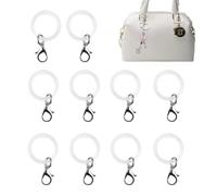 Lobster Clasp Keychain 10-Piece Anti-Loss Silicone Retractable