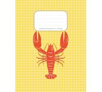 Lobster Graph Paper Notebook - 8.5 x 11 Inches, 120 Pages - Grid Notebook for Math, Drawing, Engineering, and Note Taking
