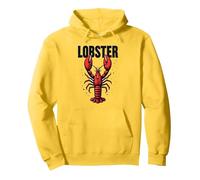 Lobster Mobster: Divertente Gangster di Frutti di Mare crostacei Arte Felpa con Cappuccio, Unisex per Adulti, Limone, L