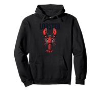 Lobster Mobster: Divertente Gangster di Frutti di Mare crostacei Arte Felpa con Cappuccio, Unisex per Adulti, Nero, L
