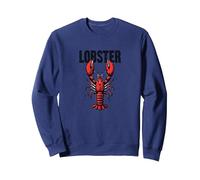 Lobster Mobster: Divertente Gangster di Frutti di Mare crostacei Arte Felpa, Unisex per Adulti, Navy, L