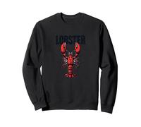 Lobster Mobster: Divertente Gangster di Frutti di Mare crostacei Arte Felpa, Unisex per Adulti, Nero, L