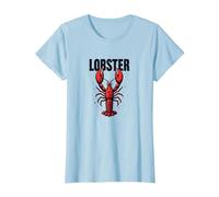 Lobster Mobster: Divertente Gangster di Frutti di Mare crostacei Arte Maglietta, Donna, Celeste, L