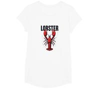 Lobster Mobster: Divertente Gangster di Frutti di Mare crostacei Arte Maglietta, Ragazze, Bianco, L
