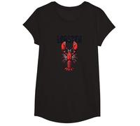 Lobster Mobster: Divertente Gangster di Frutti di Mare crostacei Arte Maglietta, Ragazze, Nero, L