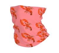 Lobster Print Red 26X30Cm Versatili Scaldacollo Antipolvere Headwrap per Adulto Pesca Bambini