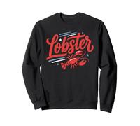 Lobster Red Bow Preppy Coquette Blue White Stripes Felpa