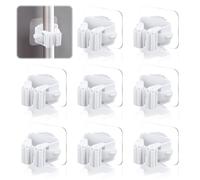 LOBVABA 8 Pezzi Porta Scope Parete, Autoadesivo Appendi Scope a Muro, Portascope da muro Regolabile Appendibile, per Bagno Cucina Garage Giardino Terrazza