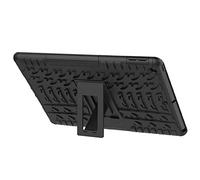 Lobwerk - Cover per Apple iPad 10.2", 2019, con Pellicola Protettiva per Display e Supporto Nero Nero