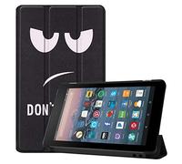 Lobwerk - Custodia per Amazon Kindle Fire7 2017/2019 7,0 Pollici, con Funzione di Supporto e spegnimento Automatico Nero 08