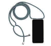 Lobwerk - Custodia per Apple iPhone 11 da 6,1 Pollici, Sottile, con Catenina, in TPU, Resistente agli Urti, Extra Protezione Robusta, Colore: Blu/Verde