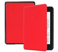 Lobwerk Custodia per Kindle Paperwhite 10. Generation 2018 - Smart Cover per e-Book Reader da 6", con Funzione Auto Sleep/Wake Rosso Rot