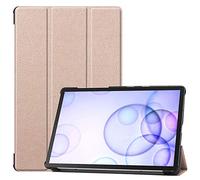 Lobwerk Custodia per Samsung Galaxy Tab S6 SM-T860 10.5 Pollici Smart Cover con Funzione di Supporto e Auto Sleep/Wake Oro Gold
