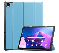 Lobwerk Custodia Protettiva per Lenovo M10 Plus 3rd Gen. 2022 10.6 Pollici Slim Case con Funzione Stand e Auto Sleep/Wake in Azzurro
