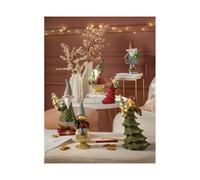 L'oca Nera Allegro girotondo, babbo natale seduto con led, 13x16x33h cm Allegro girotondo, babbo natale seduto con led, 13x16x33h cm