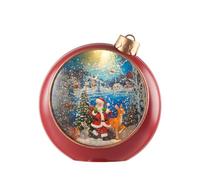 L'OCA Nera Boule de Neige con Neve in Movimento Continuo 21,5x10x22h cm Resina e Acrilico Alimentazione 3AA