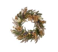 L'oca Nera Candido benvenuto, Ghirlanda oro con luce led Ø 60 cm Candido benvenuto, Ghirlanda oro con luce led Ø 60 cm