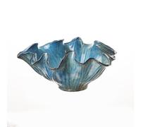 L'Oca Nera Centrotavola in gres nelle Sfumature del Blu Ø34.5x16h 1M304