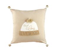 L'OCA NERA CUSCINO ECRÙ QUADRATO NATALE LINEA SOFFICI SOGNI 45 x 45 CM