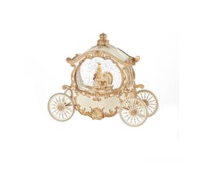 L'oca Nera LA GIOSTRA DELLE FIABE, carrozza Boule de neige con luce led, musica e movimento continuo, 26x11,5x22,5h cm LA GIOSTRA DELLE FIABE, carrozza Boule de neige con luce led, musica e movimento 