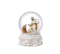 L'oca Nera Storie natalizie, boule de neige natività, con carillon, Ø12x17h cm Storie natalizie, boule de neige natività, con carillon, Ø12x17h cm