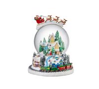 L'oca Nera Storie natalizie, boule de neige slitta di babbo natale, con carillon, Ø16x19,5h cm Storie natalizie, boule de neige slitta di babbo natale, con carillon, Ø16x19,5h cm