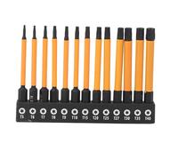 LOCADENCE 13pcs 75 mm a stelle bit, T5 T6 T7 T8 T9 T10 T15 T20 T25 T27 T30 T35 T40 Bit esagonale, set di bit del driver di impatto, set di bit di cacciaviti a gambe cascino