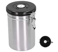 LOCADENCE 1800 ml Contenitore Caffè, 7,5 X 6,3 X 5,1 Pollici 304 Contenitore Stoccaggio Alimenti Ermetici Acciaio Inossidabile, Barattolo Bomboletta Cibo