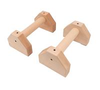 LOCADENCE 2 Pezzi Barre Parallele Legno Esercizi Calistenia, Supporto Antiscivolo per Flessioni con Cuscinetti Silicone, Supporti Parallele con Impugnatura per Interni Ed Esterni (30cm / 11.8in)