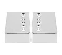 LOCADENCE 2 Pezzi Pickup per Chitarra Elettrica, Copertura Pickup Portatile in Metallo da 50 mm e 52 mm Accessori per Strumenti Musicali di Ricambio per Chitarre Elettriche (Argento)