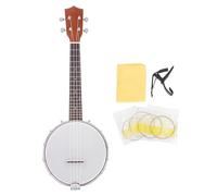 LOCADENCE 24 Banjo Ukulele, Banjo a Rosewood a 4 Corde con Bj10 Strings Capo Pulizia di Regali di Stoffa Polacca per Gli Amanti Musicali di Famiglia Amici