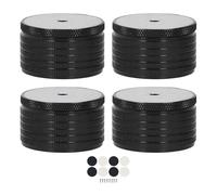 Locadence 4pcs Gambe di Supporto per Telaio per Letto, Gamba di Supporto Pesante del Telaio, monomobili in Lega di mobili in Lega per Divano Sedia Tavolo 23 a 37 mm (Nero Lucido)