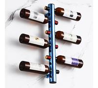 Locadence 8 Fori a Parete Portaoggetti a Parete, 4,1 X 16,9 X 2 in Porta di Vino in Acciaio Inossidabile, Organizzatore Stoccaggio della Cucina per Bar Casa, Sale da Pranzo (Azul)