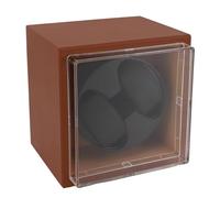 Locadence Automatic Watch Winder, 6,5 X 5,1 X 6,3 Pollici 5 Microfibra in Pelle Winder a Doppio Orologio con Funzione di Distribuzione per Orologio da Polso Meccanico (Marrone)