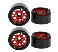 Locadence Cerchi a Ruota del 4Pcs, Cerchi di Ruote per Veicoli RC a 5 Raggi in Alluminio per Veicoli RC 1:10 Drift Car, Pneumatici 1,9 Pollici