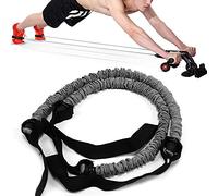 LOCADENCE Corda Elastica Ruota Addominale 2 Pezzi, Fasce Resistenza Rulli Addominali 19,7 Pollici, Corde Elastiche Tirare per Palestra Casa, Allenamento per la Forza del Core