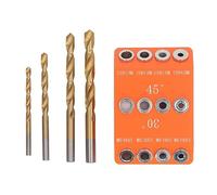 LOCADENCE Guida per Trapano Angolare, Guida per Trapano Angolare 30 45 90 Gradi, Dima di Foratura Portatile Multifunzionale, Maschera per Trapano in Lega di Alluminio