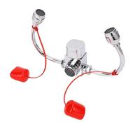 LOCADENCE Kit Stazione Lavaocchi di Emergenza Montato su Rubinetto, Kit Lavaggio Oculare di Emergenza Rotante 360° con 3 Adattatori, Set Lavaggio Oculare Primo Soccorso in Ottone